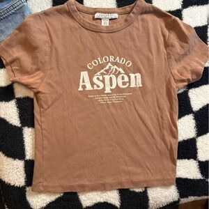 Topshop Brown 'Aspen' T-Shirt